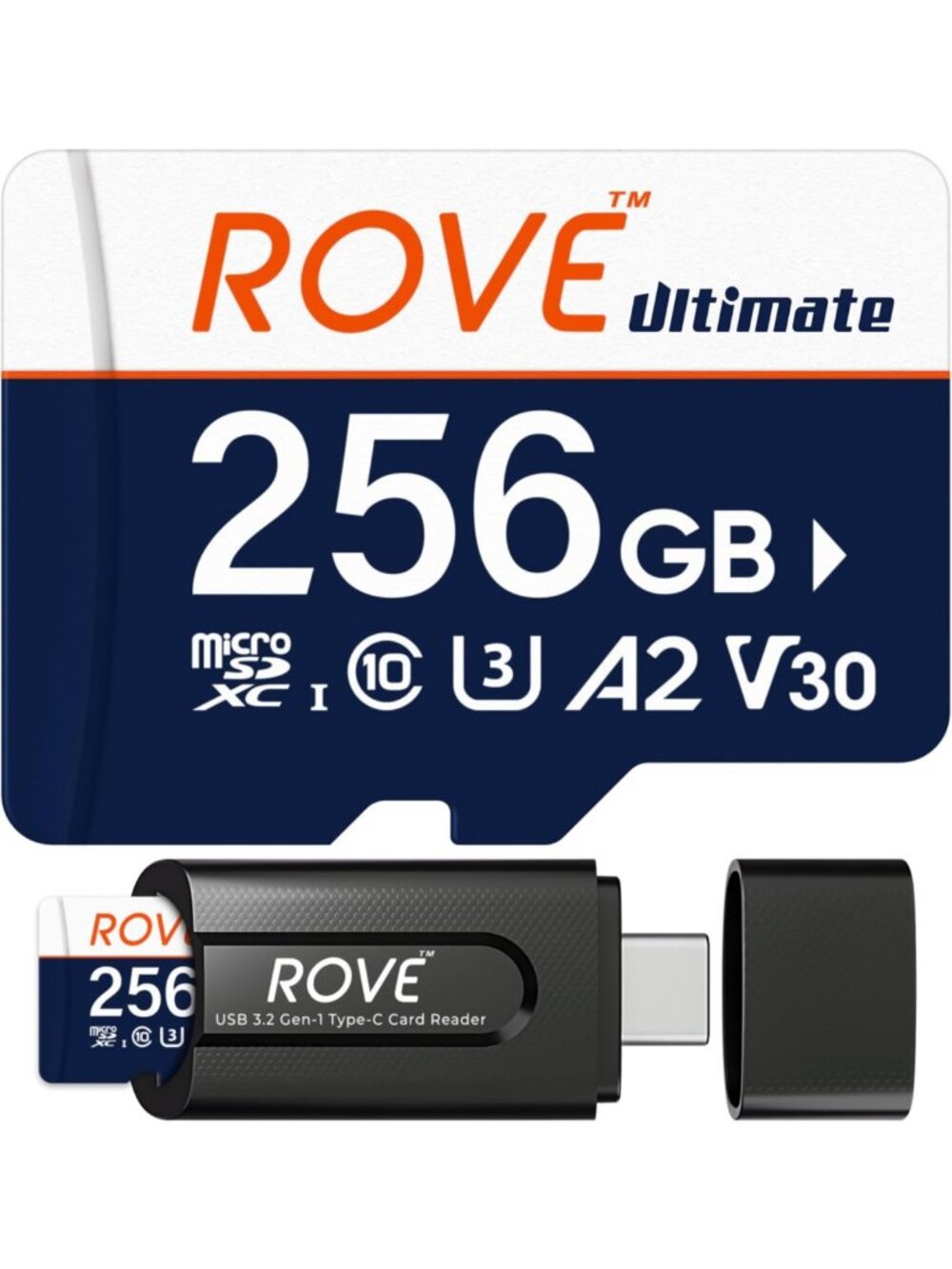 256GB Micro SD Card with USB 3.2 Reader - Fast 170MB/s, 4K, A2 for Cameras